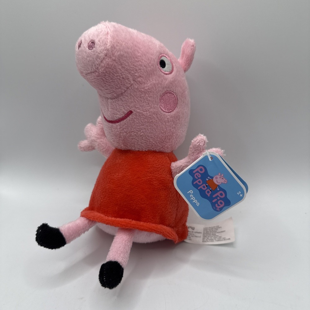 Peppa Pig 2021 Hasbro/Just Play 6" Plush Red Dress,‎ New With Tags
